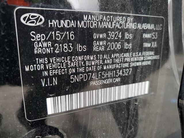 Photo 12 VIN: 5NPD74LF5HH134327 - HYUNDAI ELANTRA SE 