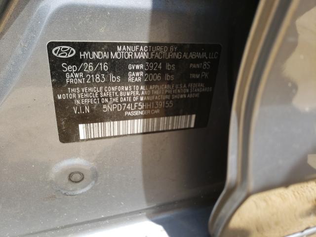 Photo 9 VIN: 5NPD74LF5HH139155 - HYUNDAI ELANTRA SE 