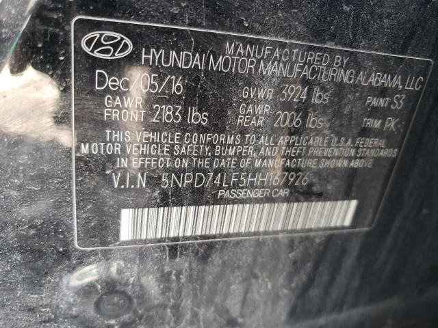 Photo 11 VIN: 5NPD74LF5HH167926 - HYUNDAI ELANTRA 