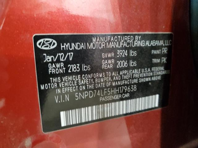 Photo 11 VIN: 5NPD74LF5HH179638 - HYUNDAI ELANTRA 