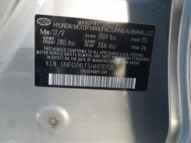 Photo 9 VIN: 5NPD74LF5HH210158 - HYUNDAI ELANTRA SE 