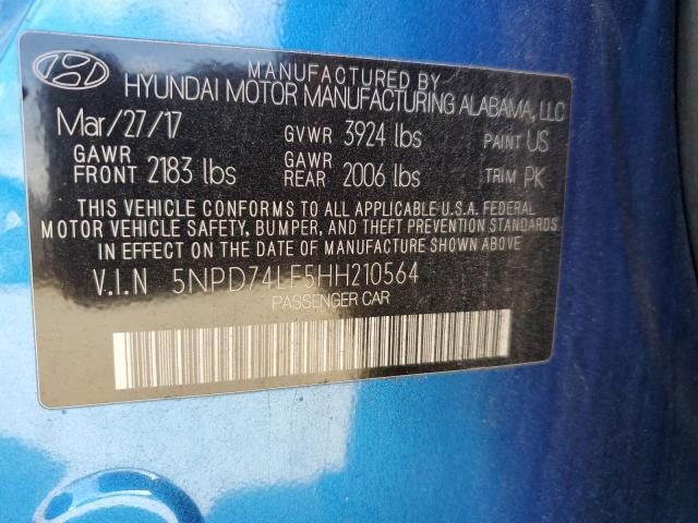 Photo 11 VIN: 5NPD74LF5HH210564 - HYUNDAI ELANTRA SE 