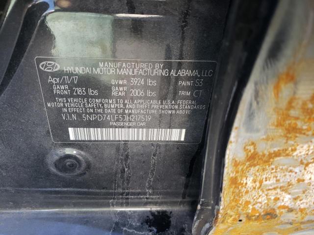 Photo 11 VIN: 5NPD74LF5JH217519 - HYUNDAI ELANTRA SE 