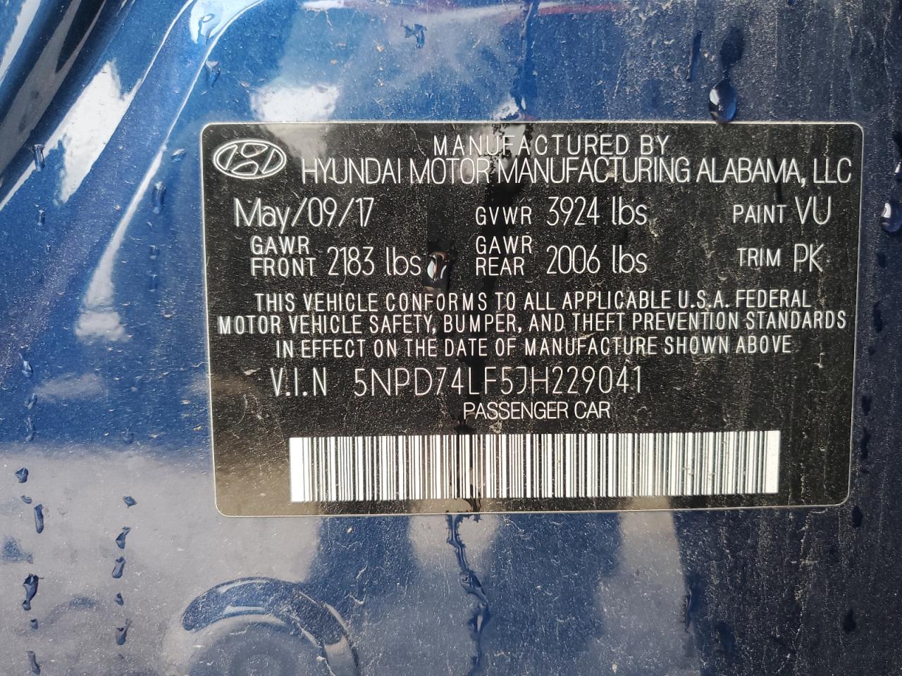 Photo 11 VIN: 5NPD74LF5JH229041 - HYUNDAI ELANTRA 