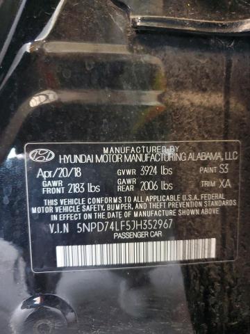 Photo 11 VIN: 5NPD74LF5JH352967 - HYUNDAI ELANTRA SE 