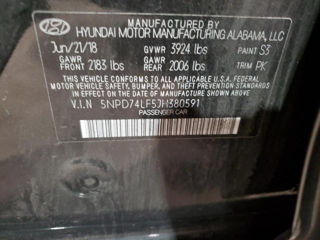 Photo 11 VIN: 5NPD74LF5JH380591 - HYUNDAI ELANTRA SE 