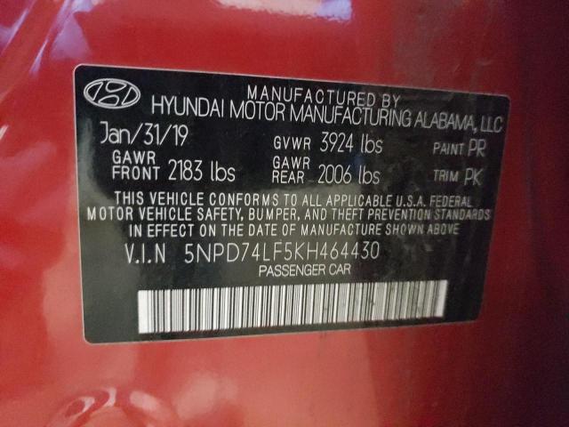 Photo 11 VIN: 5NPD74LF5KH464430 - HYUNDAI ELANTRA 