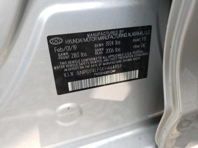 Photo 11 VIN: 5NPD74LF5KH464959 - HYUNDAI ELANTRA SE 