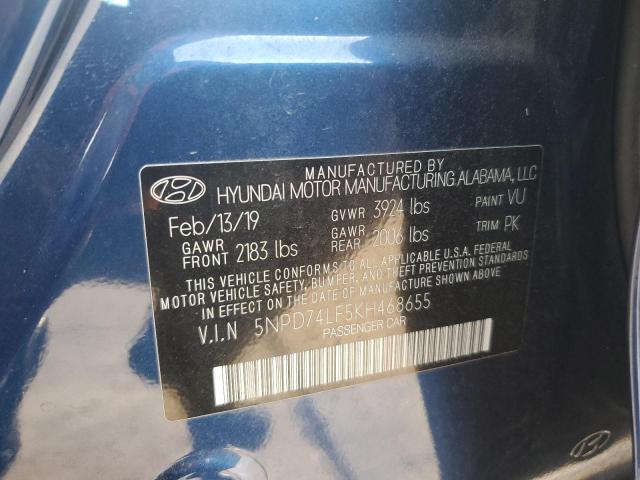 Photo 11 VIN: 5NPD74LF5KH468655 - HYUNDAI ELANTRA 