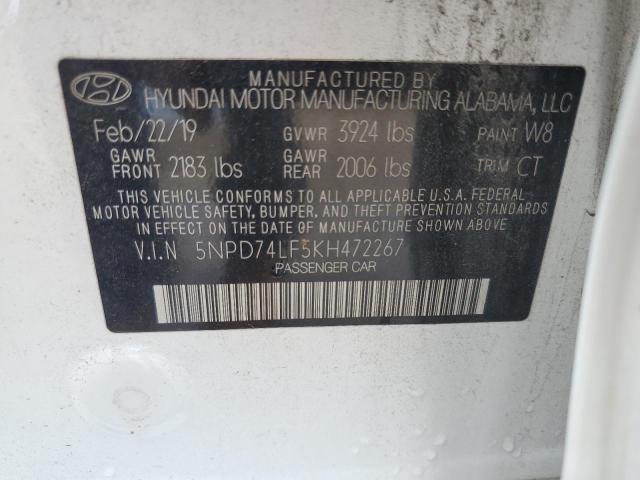 Photo 12 VIN: 5NPD74LF5KH472267 - HYUNDAI ELANTRA 