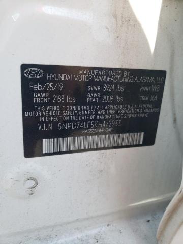 Photo 12 VIN: 5NPD74LF5KH472933 - HYUNDAI ELANTRA SE 