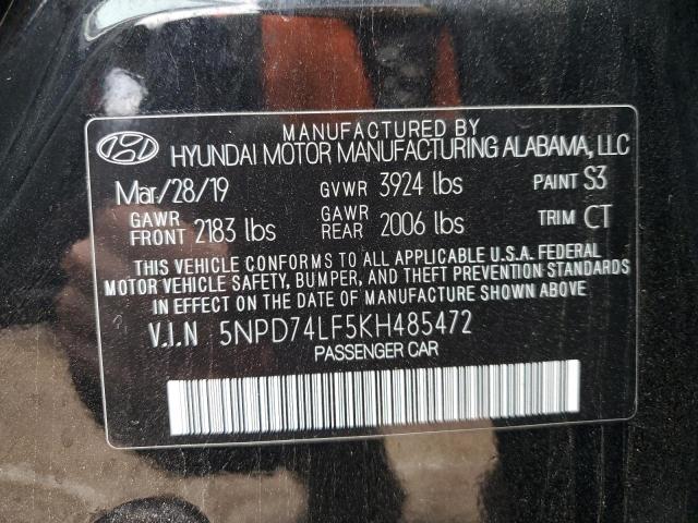 Photo 12 VIN: 5NPD74LF5KH485472 - HYUNDAI ELANTRA SE 