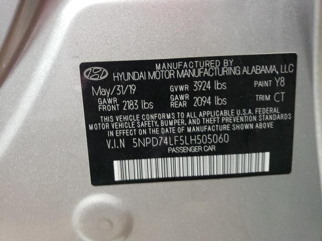 Photo 9 VIN: 5NPD74LF5LH505060 - HYUNDAI ELANTRA 