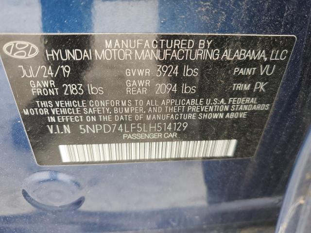 Photo 11 VIN: 5NPD74LF5LH514129 - HYUNDAI ELANTRA 