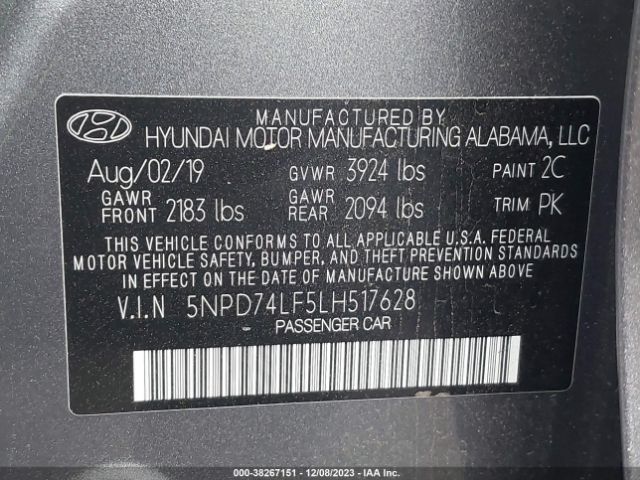 Photo 8 VIN: 5NPD74LF5LH517628 - HYUNDAI ELANTRA 