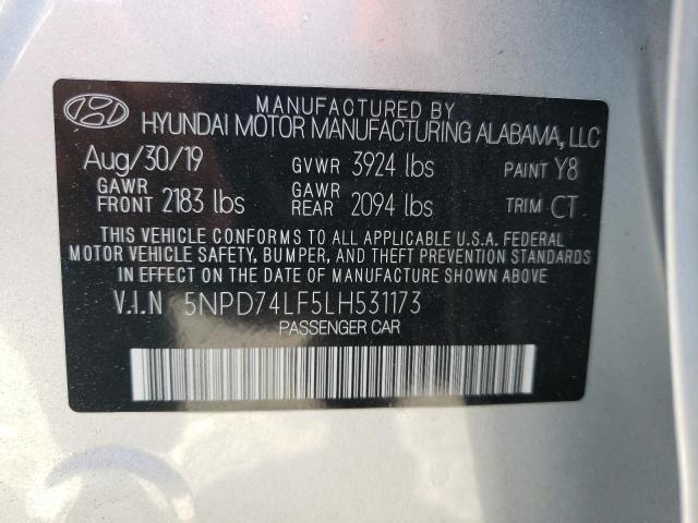 Photo 11 VIN: 5NPD74LF5LH531173 - HYUNDAI ELANTRA SE 