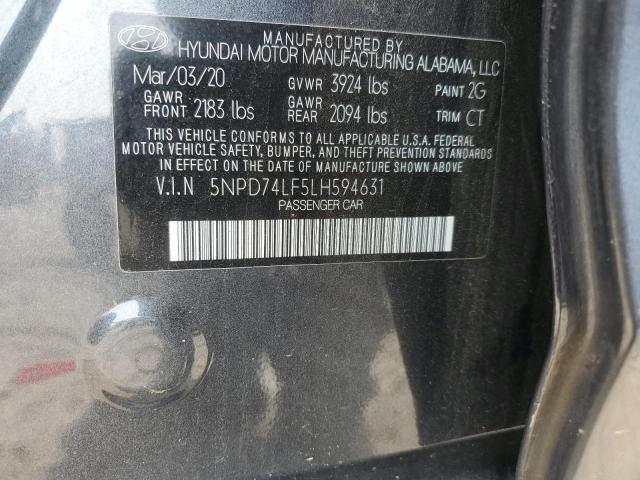 Photo 12 VIN: 5NPD74LF5LH594631 - HYUNDAI ELANTRA 