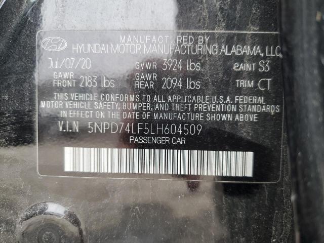 Photo 11 VIN: 5NPD74LF5LH604509 - HYUNDAI ELANTRA SE 