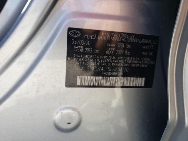 Photo 9 VIN: 5NPD74LF5LH604770 - HYUNDAI ELANTRA SE 