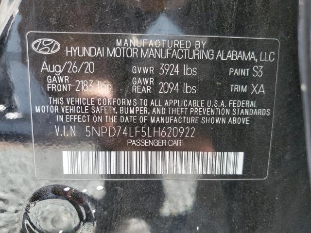 Photo 12 VIN: 5NPD74LF5LH620922 - HYUNDAI ELANTRA 