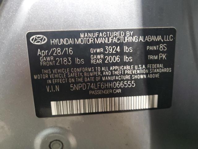 Photo 11 VIN: 5NPD74LF6HH066555 - HYUNDAI ELANTRA SE 