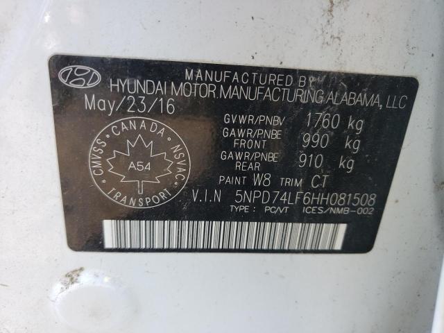 Photo 11 VIN: 5NPD74LF6HH081508 - HYUNDAI ELANTRA SE 