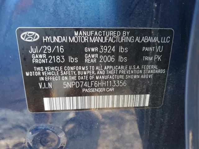 Photo 11 VIN: 5NPD74LF6HH113356 - HYUNDAI ELANTRA 