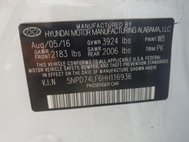 Photo 11 VIN: 5NPD74LF6HH116936 - HYUNDAI ELANTRA SE 