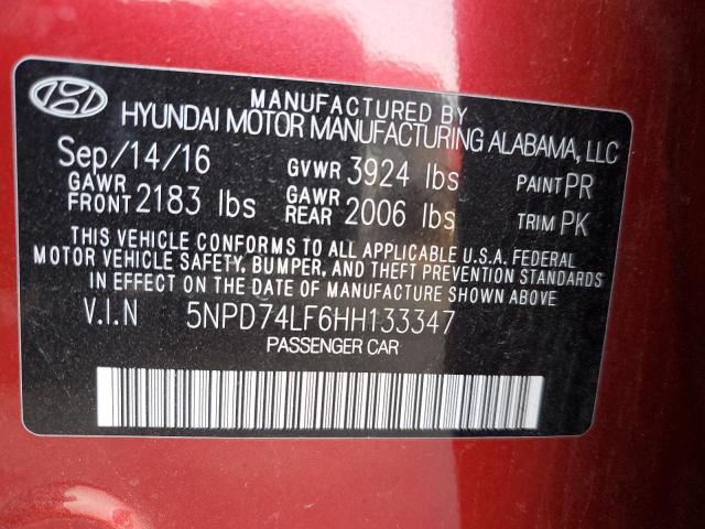 Photo 19 VIN: 5NPD74LF6HH133347 - HYUNDAI ELANTRA SE 