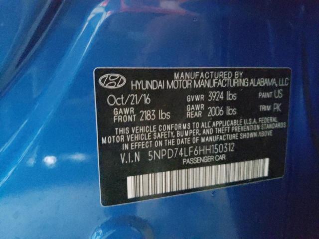 Photo 9 VIN: 5NPD74LF6HH150312 - HYUNDAI ELANTRA SE 