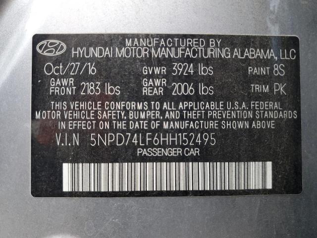 Photo 12 VIN: 5NPD74LF6HH152495 - HYUNDAI ELANTRA 