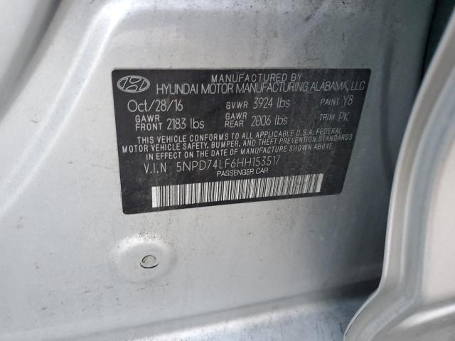 Photo 11 VIN: 5NPD74LF6HH153517 - HYUNDAI ELANTRA SE 