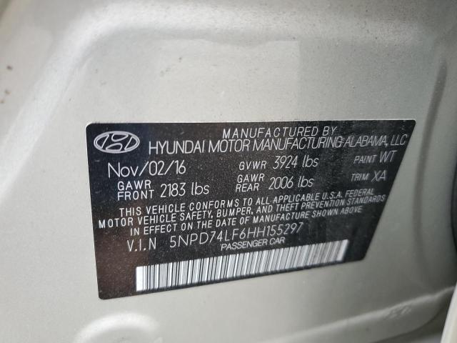 Photo 9 VIN: 5NPD74LF6HH155297 - HYUNDAI ELANTRA SE 