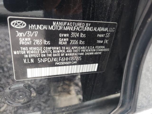 Photo 9 VIN: 5NPD74LF6HH187215 - HYUNDAI ELANTRA SE 