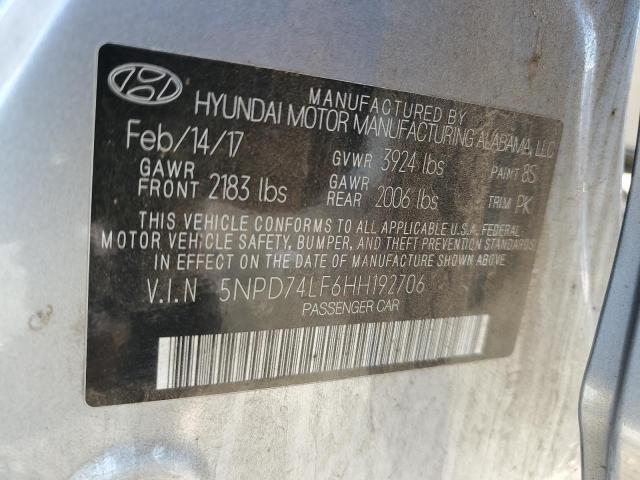 Photo 11 VIN: 5NPD74LF6HH192706 - HYUNDAI ELANTRA 