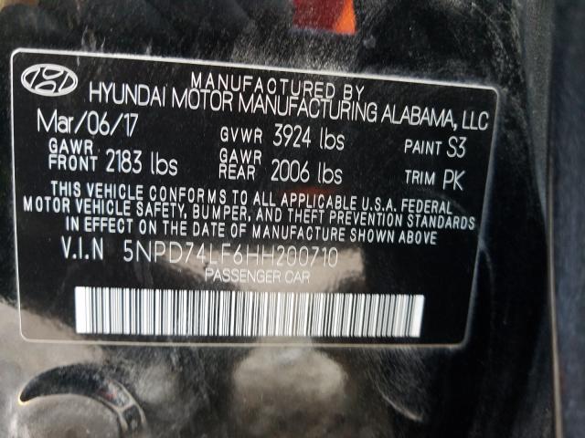 Photo 9 VIN: 5NPD74LF6HH200710 - HYUNDAI ELANTRA SE 