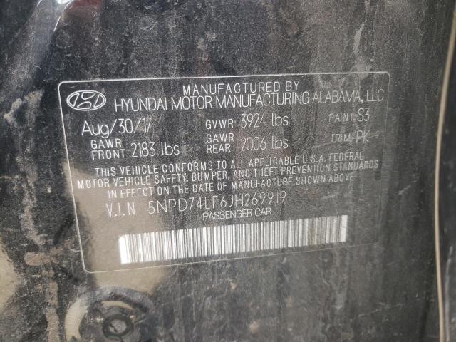 Photo 9 VIN: 5NPD74LF6JH269919 - HYUNDAI ELANTRA SE 