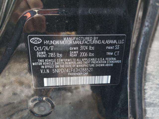 Photo 9 VIN: 5NPD74LF6JH288521 - HYUNDAI ELANTRA SE 