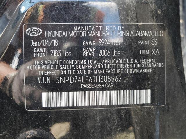 Photo 12 VIN: 5NPD74LF6JH308962 - HYUNDAI ELANTRA SE 