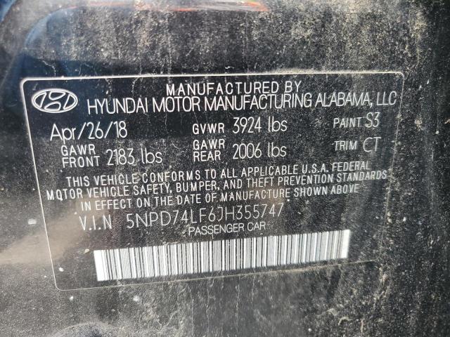 Photo 11 VIN: 5NPD74LF6JH355747 - HYUNDAI ELANTRA 