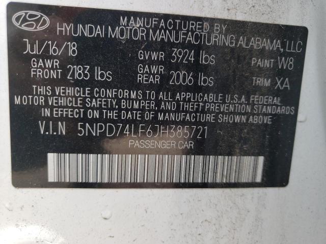 Photo 9 VIN: 5NPD74LF6JH385721 - HYUNDAI ELANTRA SE 