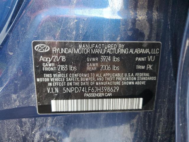 Photo 12 VIN: 5NPD74LF6JH398629 - HYUNDAI ELANTRA SE 