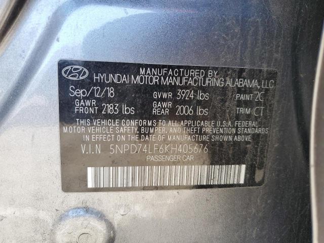 Photo 11 VIN: 5NPD74LF6KH405676 - HYUNDAI ELANTRA SE 