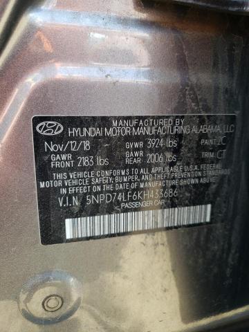 Photo 11 VIN: 5NPD74LF6KH433686 - HYUNDAI ELANTRA SE 