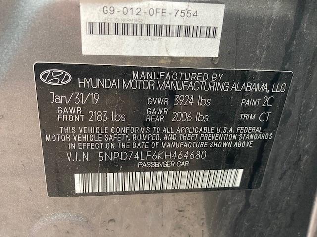 Photo 9 VIN: 5NPD74LF6KH464680 - HYUNDAI ELANTRA SE 