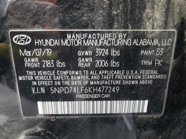 Photo 9 VIN: 5NPD74LF6KH477249 - HYUNDAI ELANTRA SE 