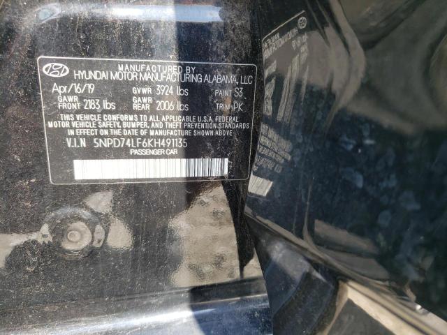 Photo 9 VIN: 5NPD74LF6KH491135 - HYUNDAI ELANTRA SE 