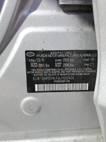 Photo 9 VIN: 5NPD74LF6LH502426 - HYUNDAI ELANTRA SE 