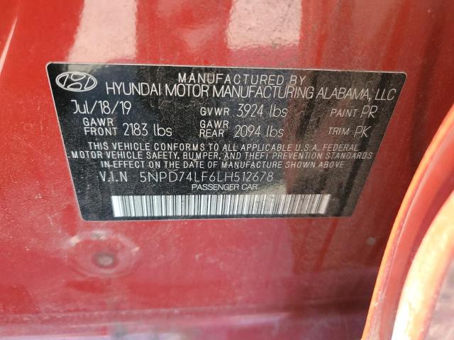 Photo 11 VIN: 5NPD74LF6LH512678 - HYUNDAI ELANTRA 