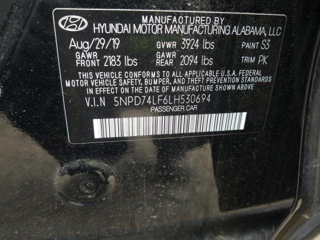 Photo 9 VIN: 5NPD74LF6LH530694 - HYUNDAI ELANTRA SE 